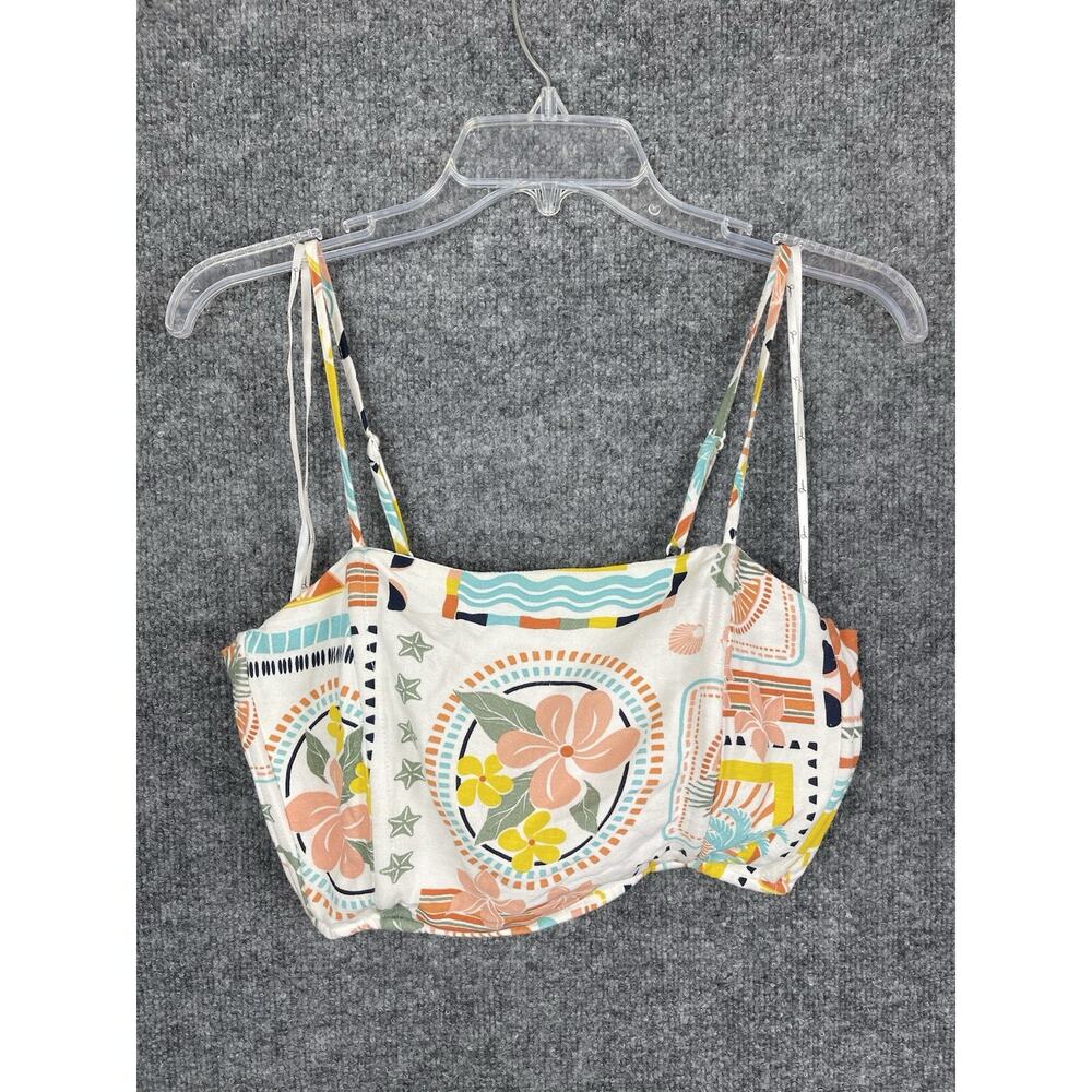 Japna Top Women's Halter Top Multi Color Size Medium Floral Print